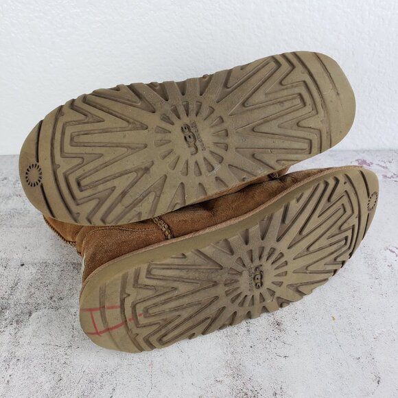 UGG Classic Midcalf Boots Brown Chestnut Comfort sz 6 Shearling Suede Sheepskin - Picture 12 of 15